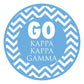 Kappa Kappa Gamma Canvas Tote Bag - Chevron Stripes Design