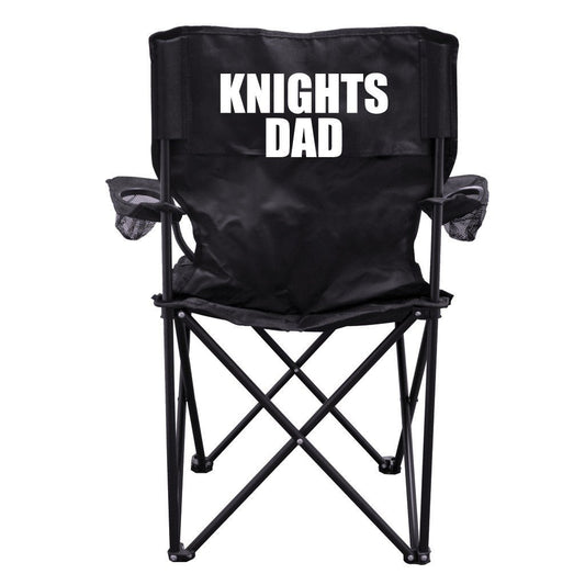 Knights Dad Black Folding Camping Chair