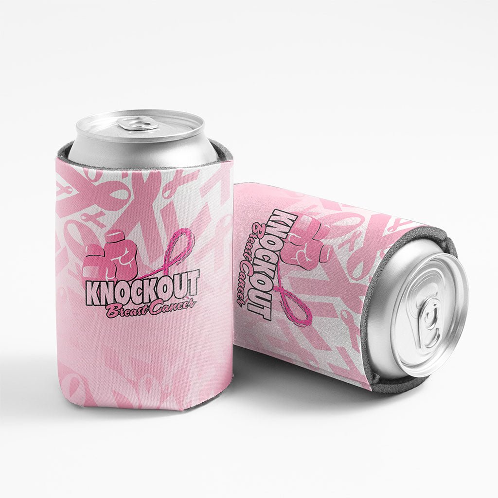 Knockout Breast Cancer Pink Ribbon Can Cooler