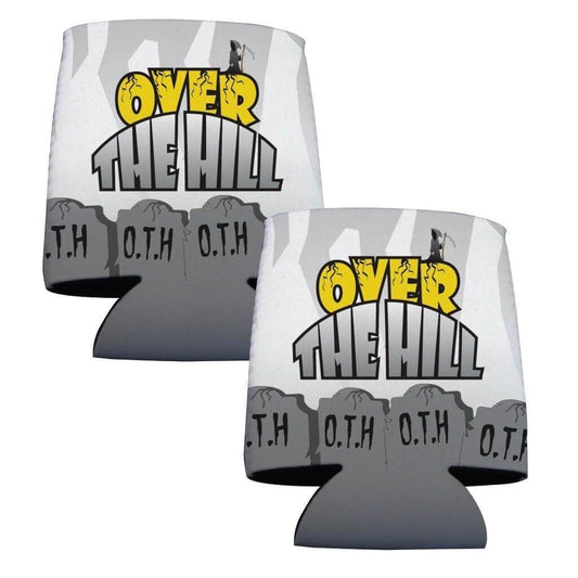 Birthday Party Over The Hill Can Cooler Set of 6 - 3 Designs - FREE SHIPPING