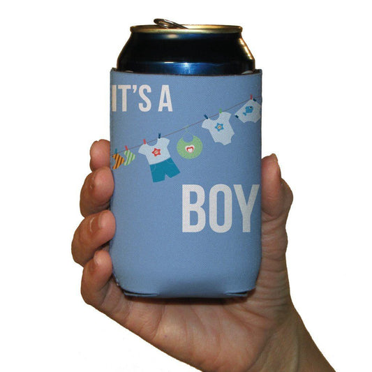 New Baby It's A Boy Can Cooler Set of 6 - 6 Designs - FREE SHIPPING