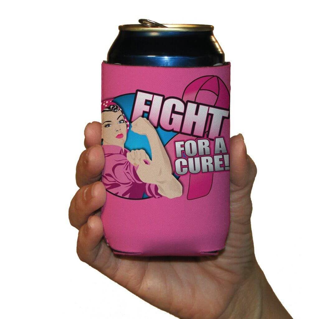 Breast Cancer Awareness Can Cooler Set of 6 Designs FREE SHIPPING