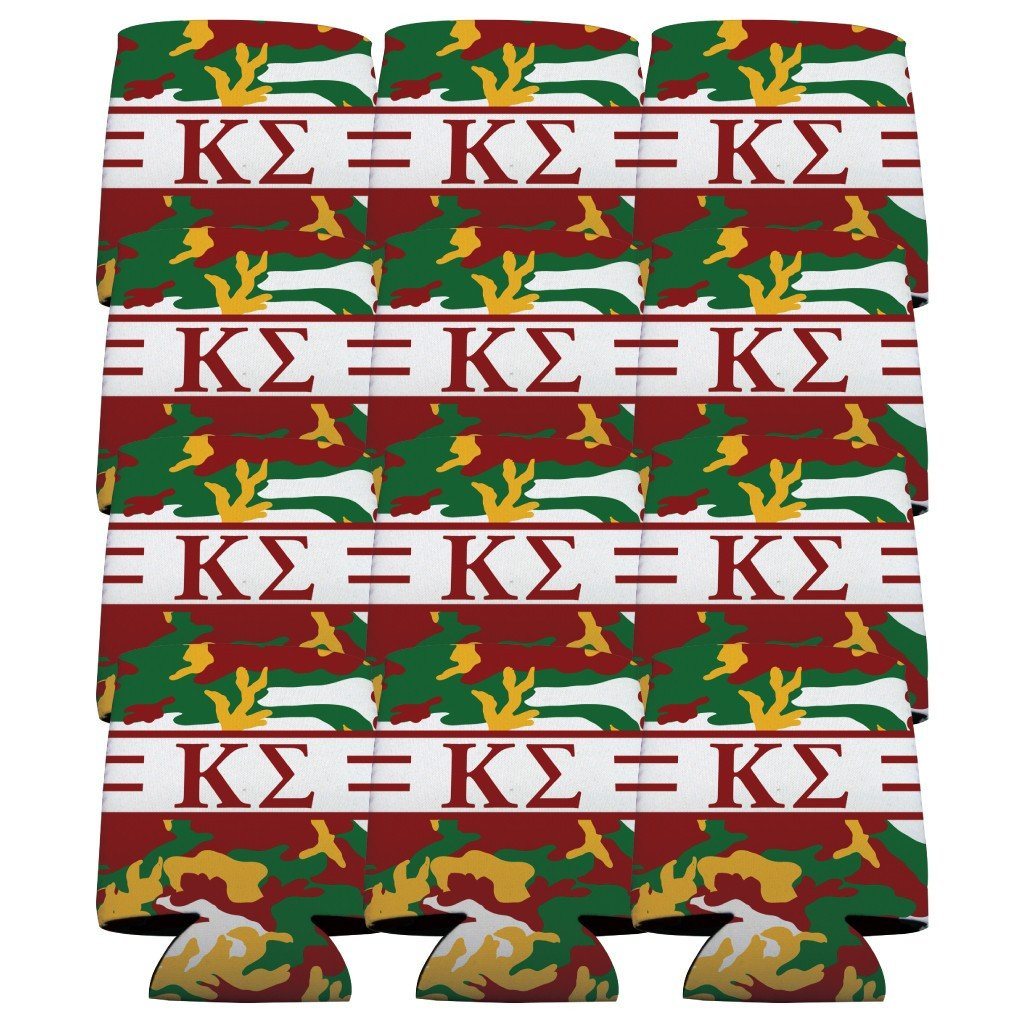 Kappa Sigma Can Cooler Set of 12 - Army Camo FREE SHIPPING