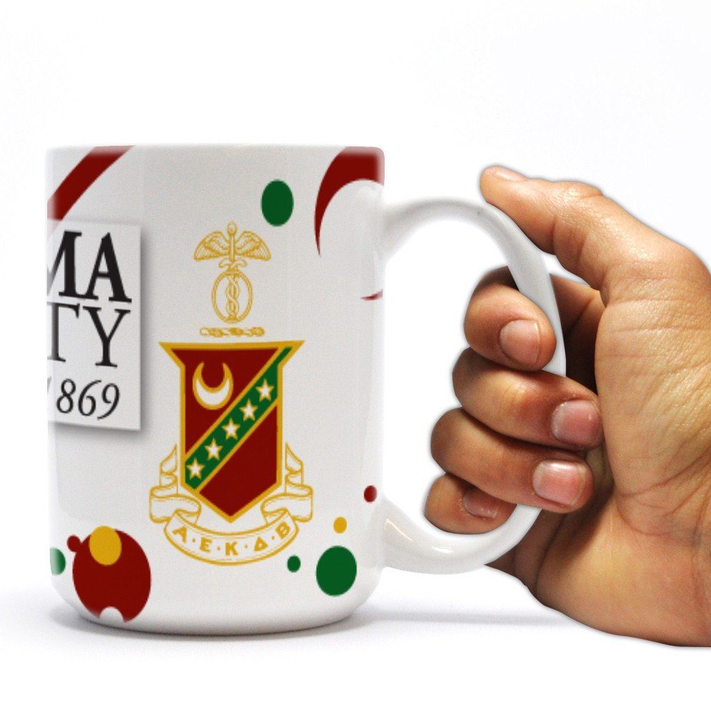 Kappa Sigma 15oz Coffee Mug “ Crest with Bubble Design