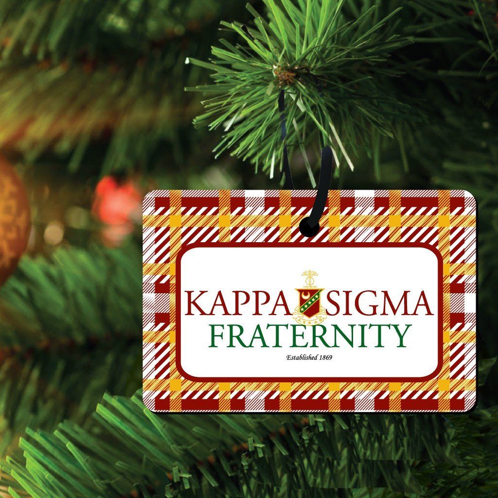 Kappa Sigma Ornament - Set of 3 Rectangle Shapes - FREE SHIPPING