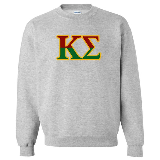 Kappa Sigma Sport Gray Crewneck Sweatshirt Two Toned Greek Letters FREE SHIPPING