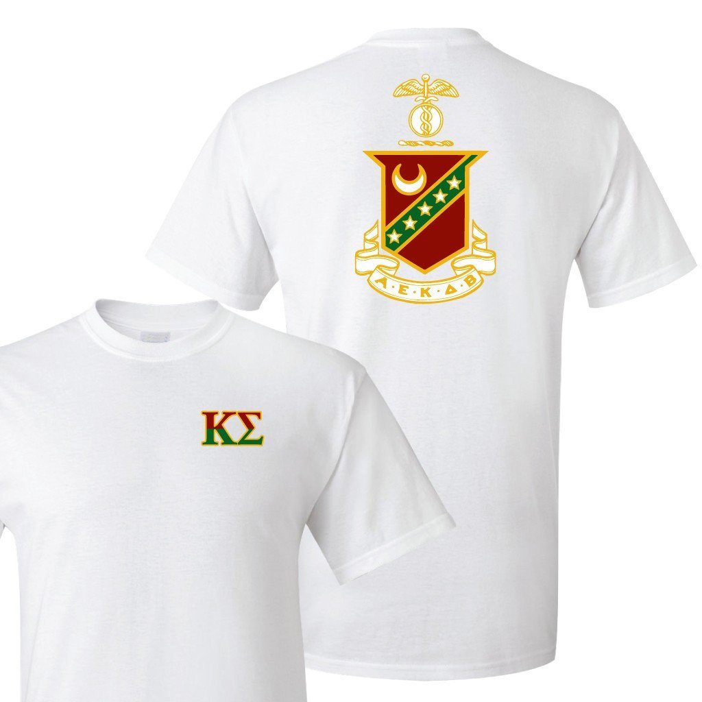 Kappa Sigma Standard T-Shirt - Crest Design on Back - FREE SHIPPING