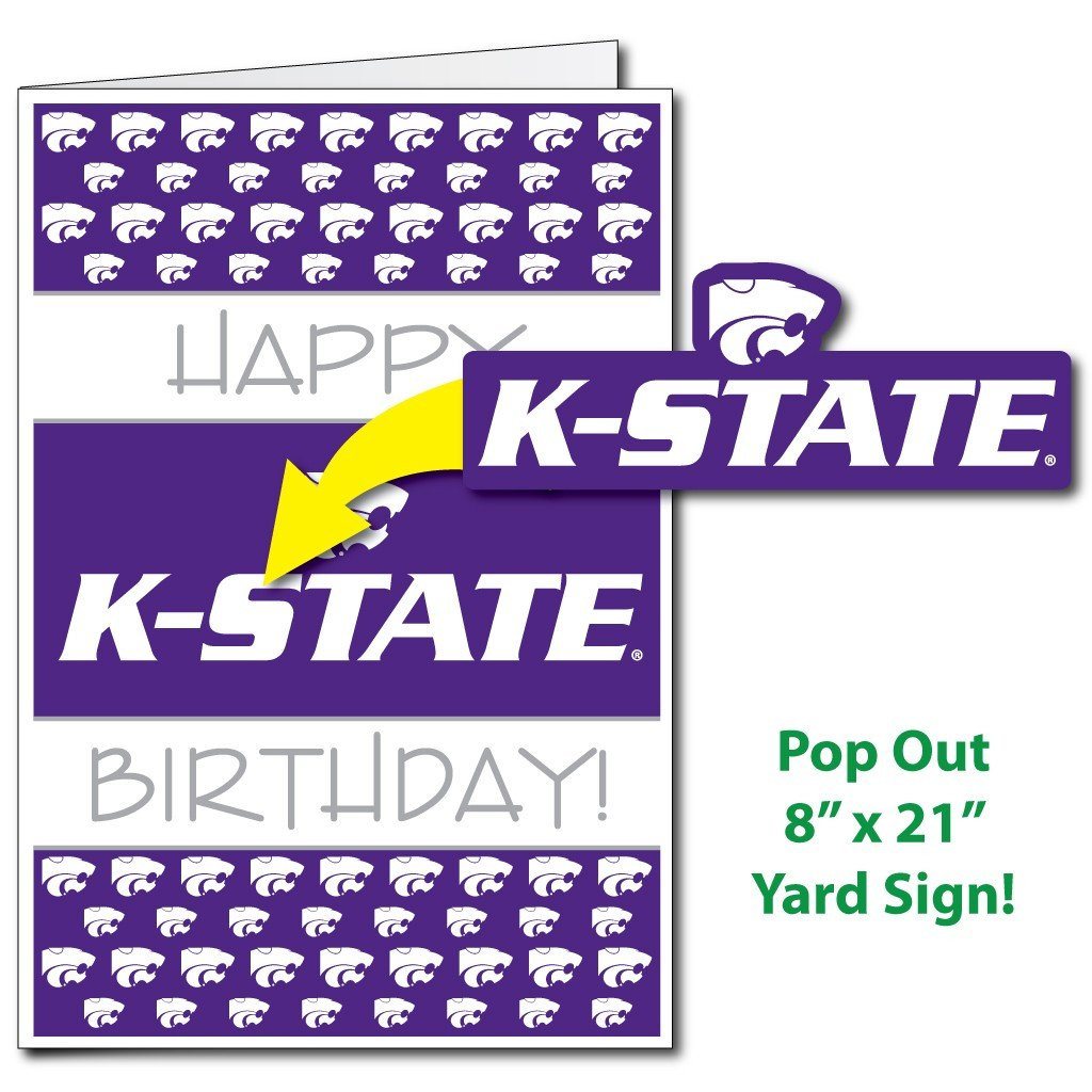 Kansas State University 2'x3' Giant Birthday Greeting Card