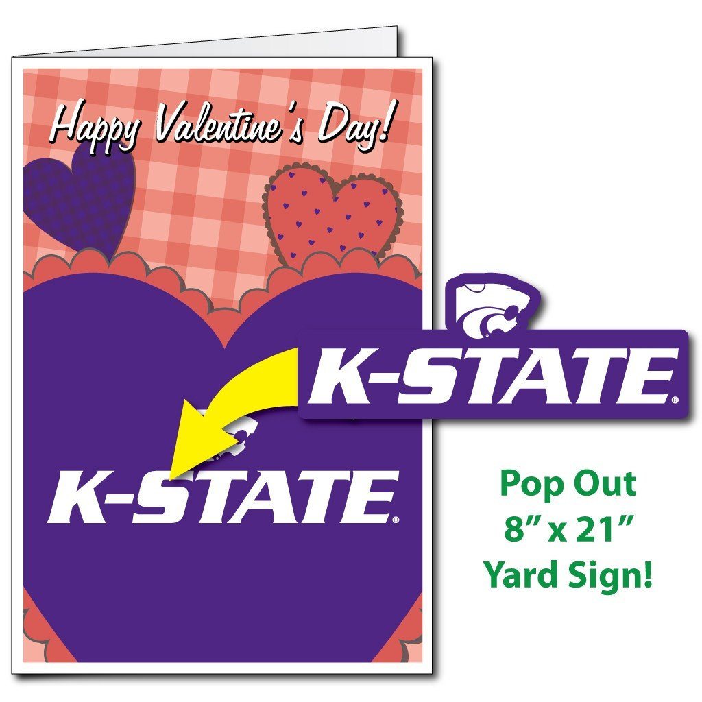 Kansas State University 2'x3' Huge Valentine's Day Card