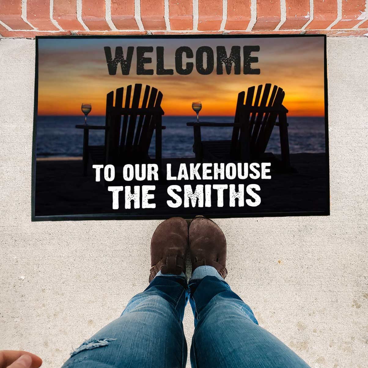 custom lake house doormat
