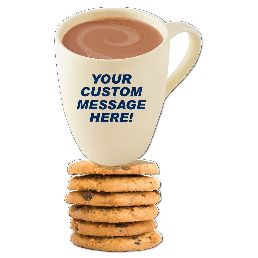 Coffee Cup and Cookies Larger than Life Size Stand Up Cutout