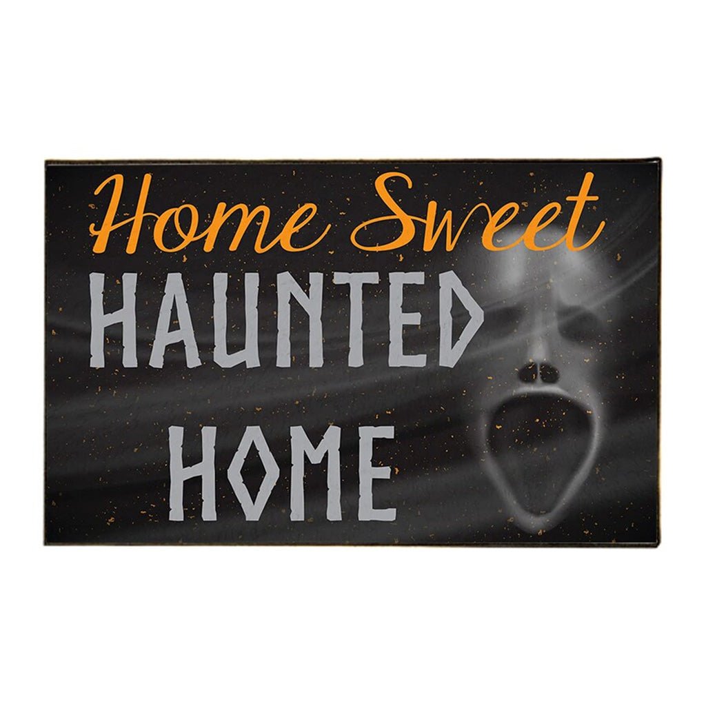 Large Home Sweet Haunted Home, Halloween Doormat, 24" x36"