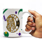 Lambda Chi Alpha 15oz Coffee Mug “ Badge with Bubbles Design