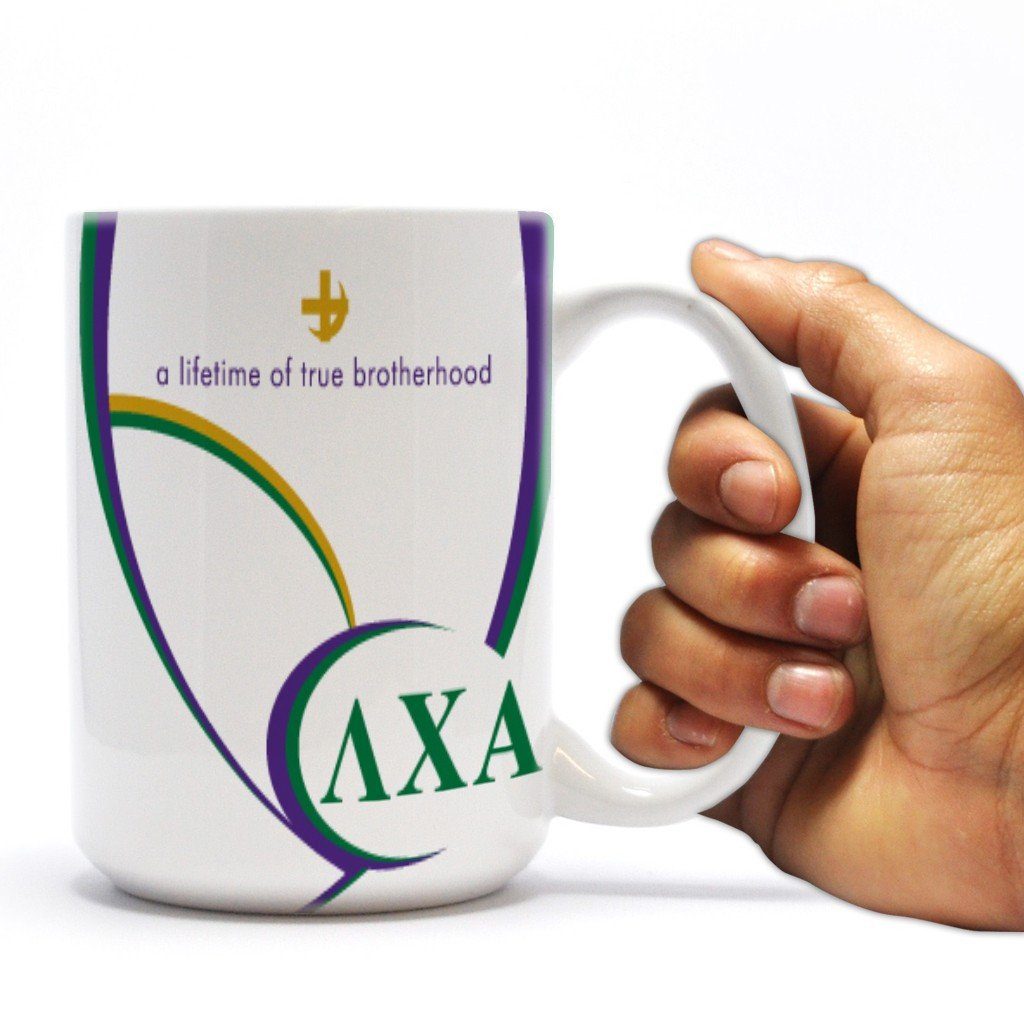 Lambda Chi Alpha 15oz Coffee Mug “ Lifetime of True Brotherhood Design