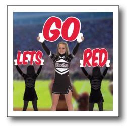 Let's Go Color Cheerleader Cut Out Words
