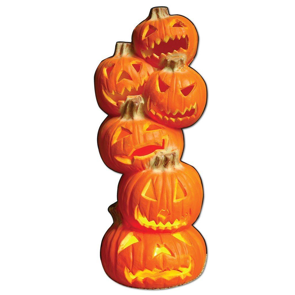 Life Size 6' Tall Stacked Jack-O'-Lanterns Halloween Lawn Decoration - FREE SHIPPING