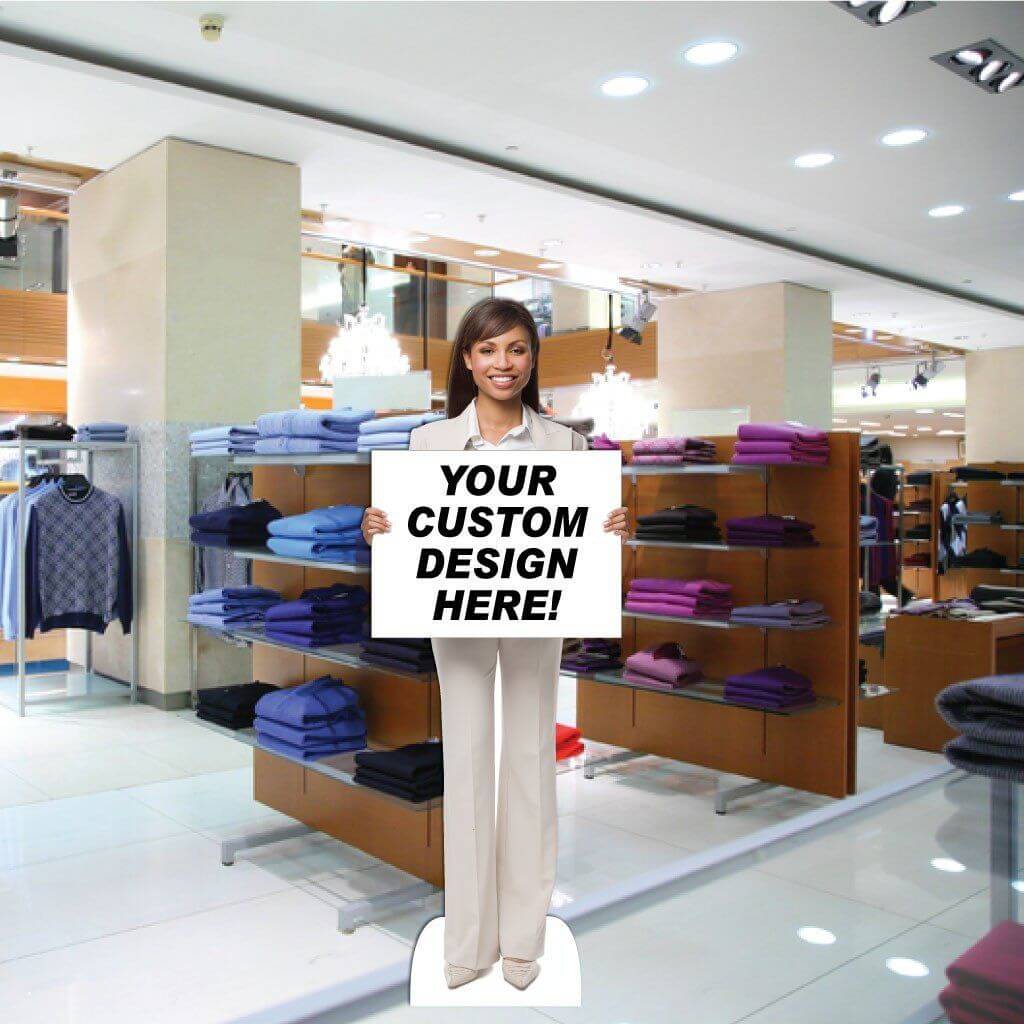 Business Lady #2 Life Size Stand Up Cutout