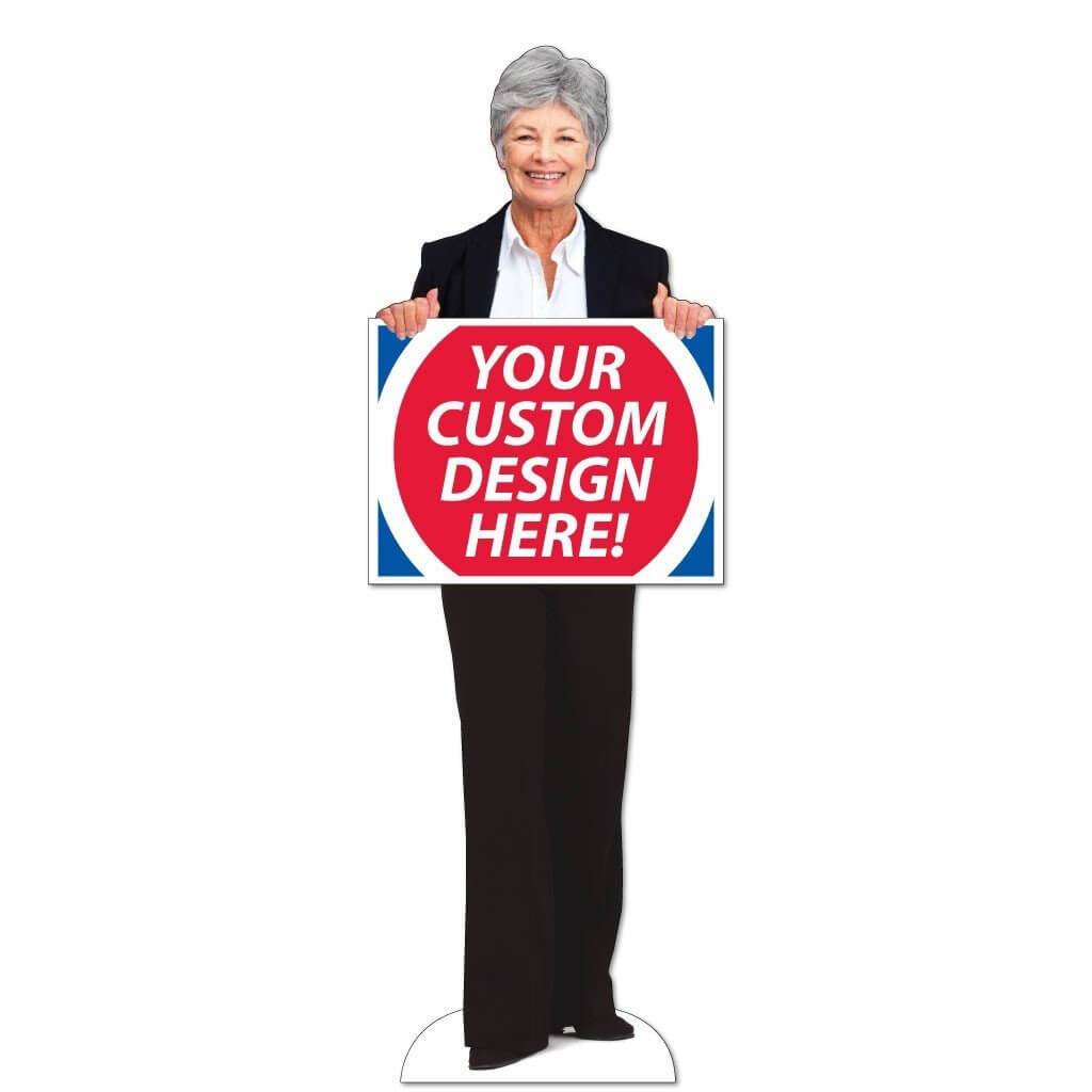 Elderly Woman Life Size Stand Up Cutout