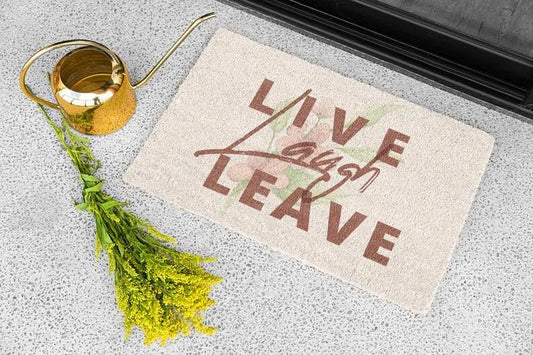 Live Laugh Leave Doormat - Watercolor Design