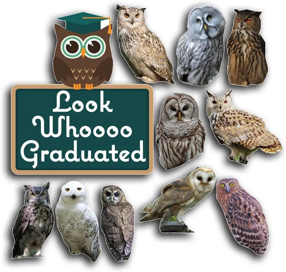 Look Whoooo Graduated Owls Graduation Yard Card