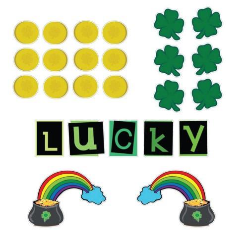 St. Patrick's Day Lawn Decorations - FLAT Hanging - Lucky Gold - FREE SHIPPING
