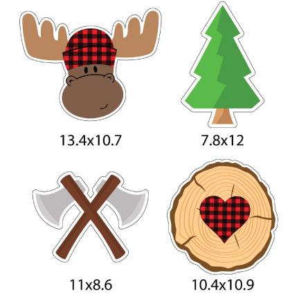 Lumberjack Themed Pathway Markers Yard Decorations FREE SHIPPING