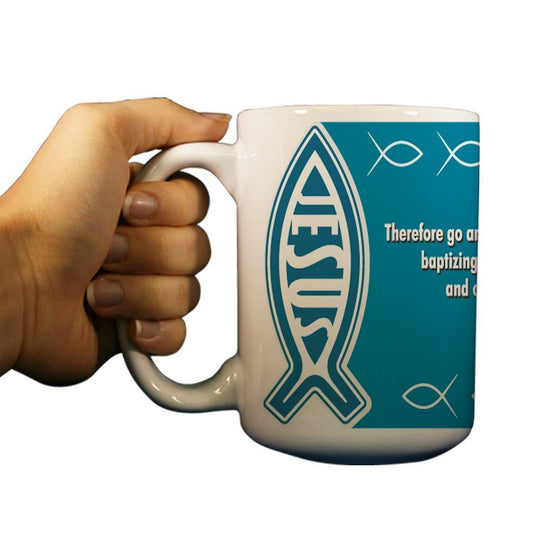 Matthew 28:19 Religious 15oz Coffee Mug