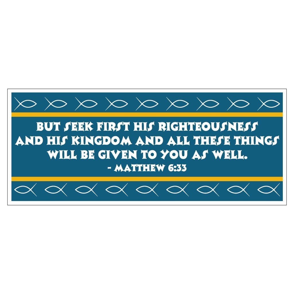Matthew 6:33 Bumper Magnet Pair - 3.75 x 9 - FREE SHIPPING