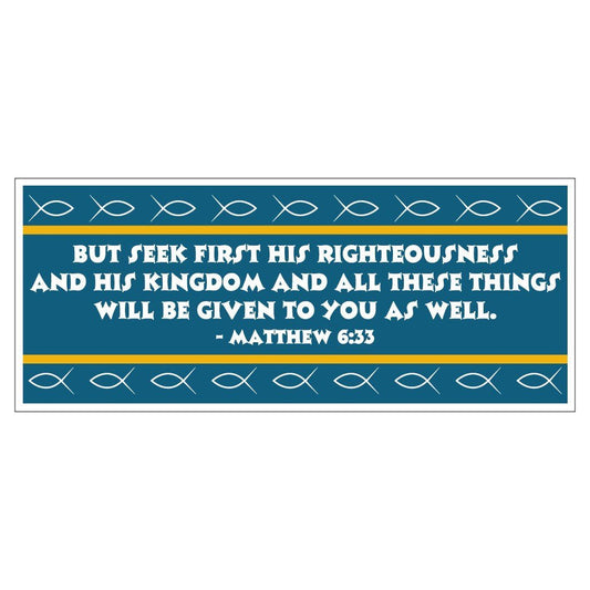 Matthew 6:33 Bumper Magnet Pair - 3.75 x 9 - FREE SHIPPING