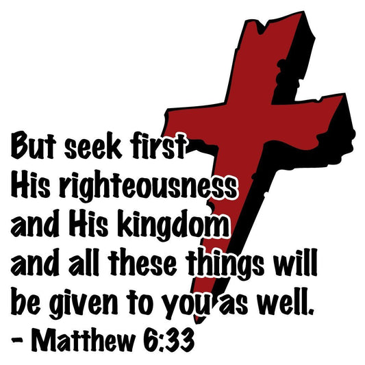 Religious Themed T-Shirt Matthew 6:33 - FREE SHIPPING