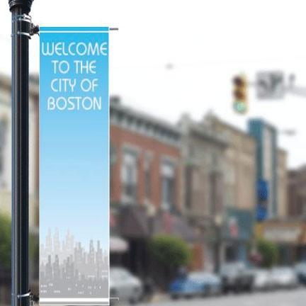 Welcome to the City of... Custom Main Street 24"x96" Pole Banner FREE SHIPPING