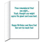 4' Stock Design Happy Birthday Funny Martini Giant Greeting Card w/Envelope