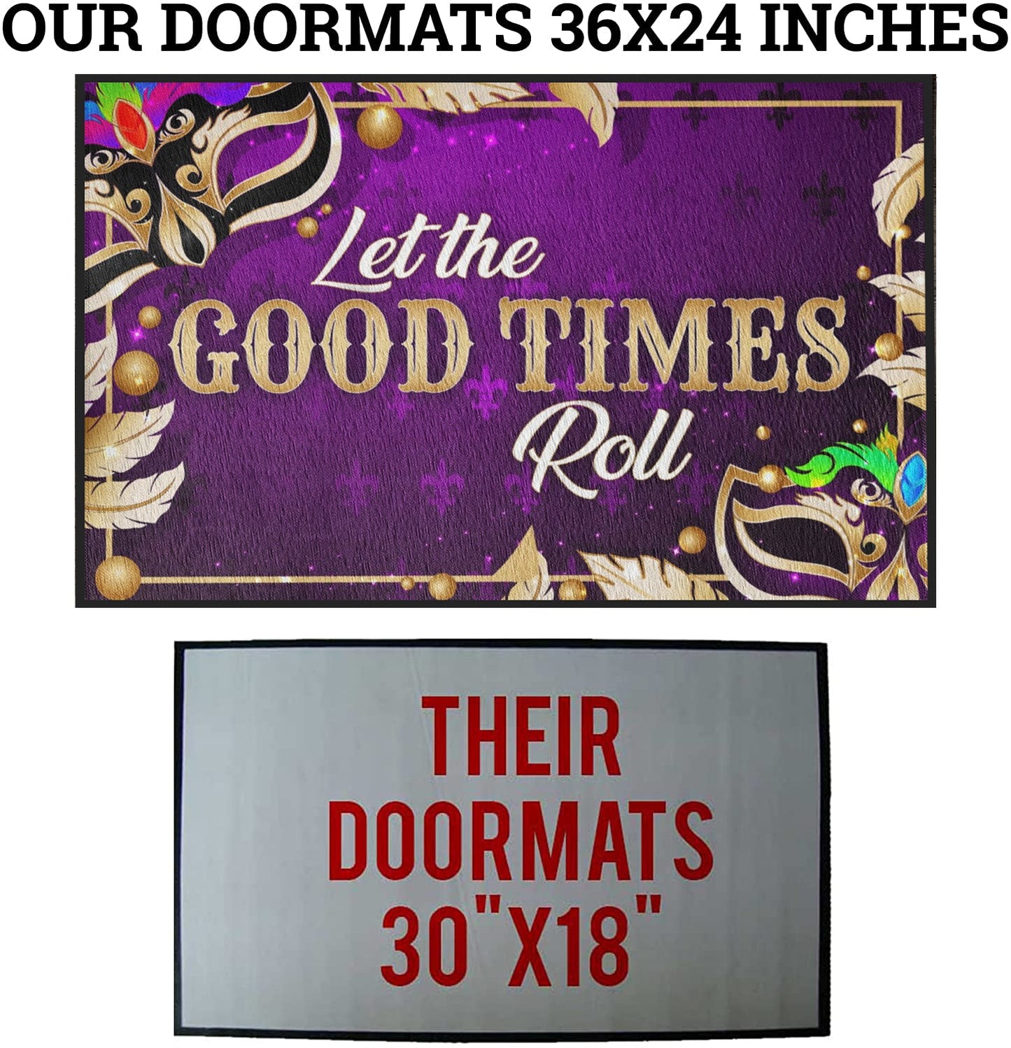 Mardi Gras Let the Good Times Roll Doormat (20070)
