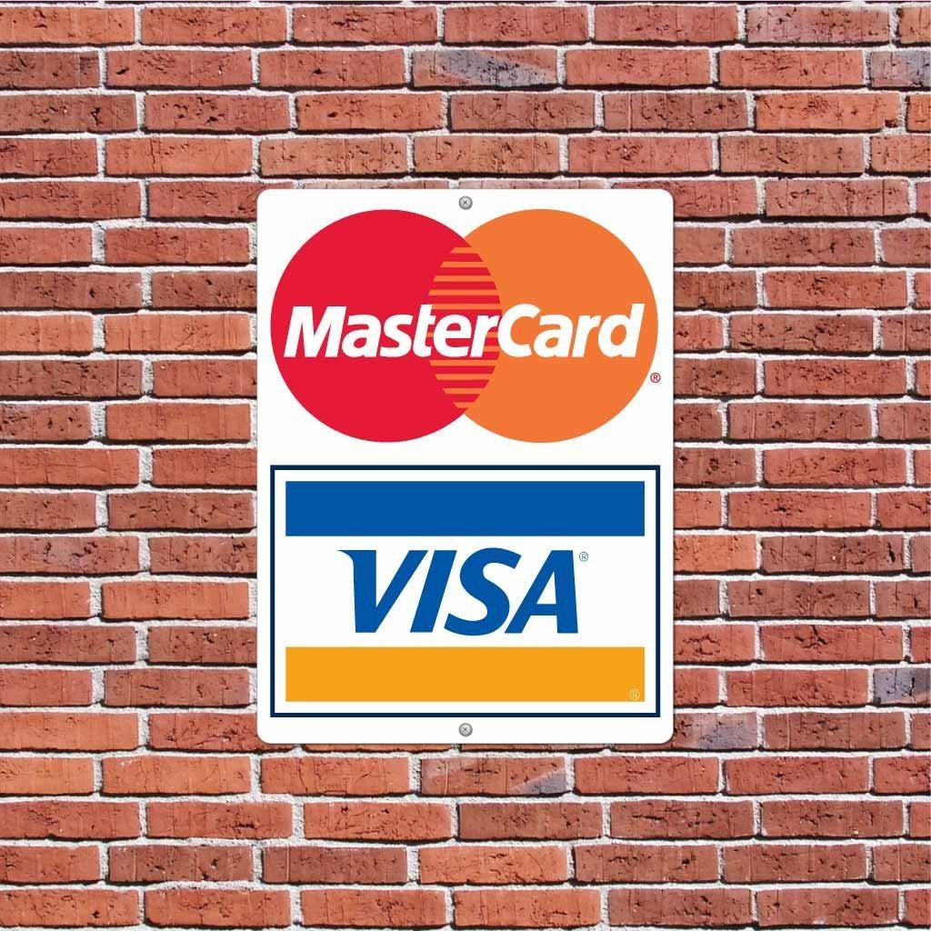 MasterCard & Visa Credit Card Sign/Sticker | VictoryStore ...