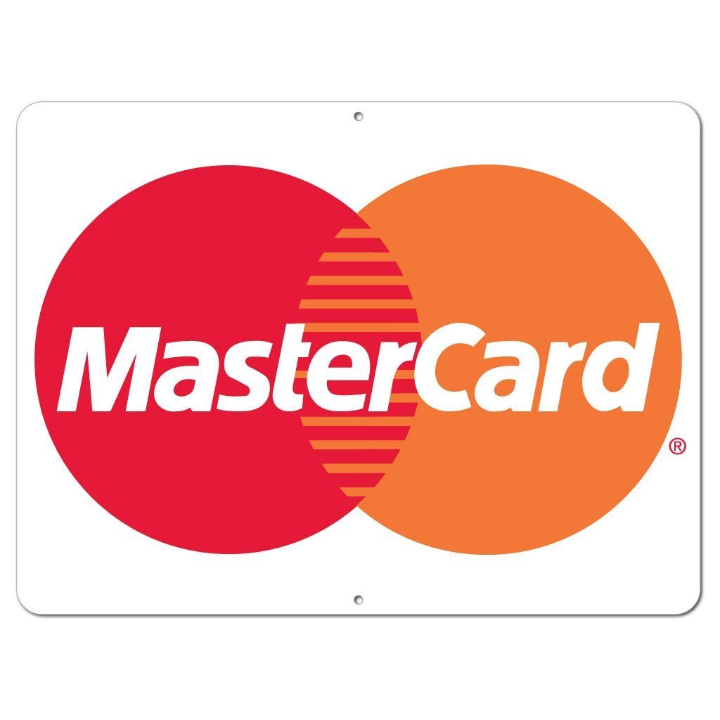 MasterCard Credit Card Sign or Sticker - #7