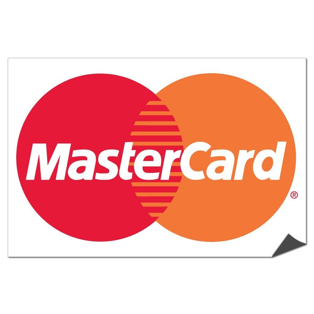 MasterCard Credit Card Sign or Sticker - #7