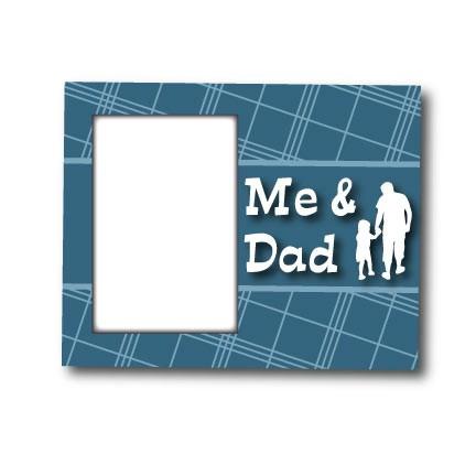 Me and Dad Plaid Picture Frame