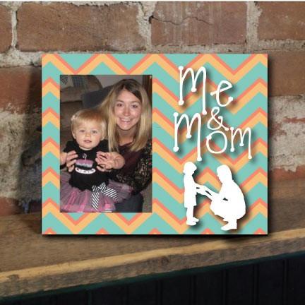 Me and Mom Chevron Picture Frame
