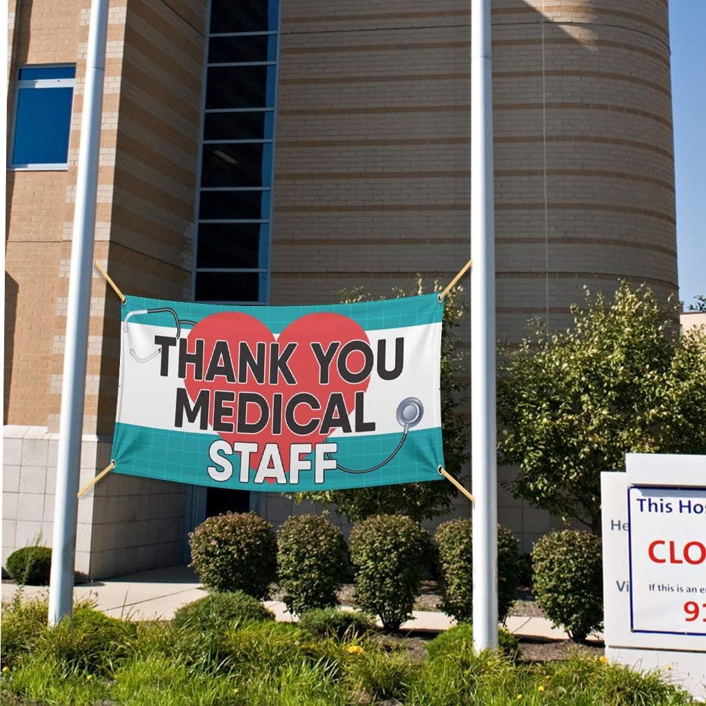 Medical Staff Appreciation 'Thank You Medical Staff' Vinyl Banner