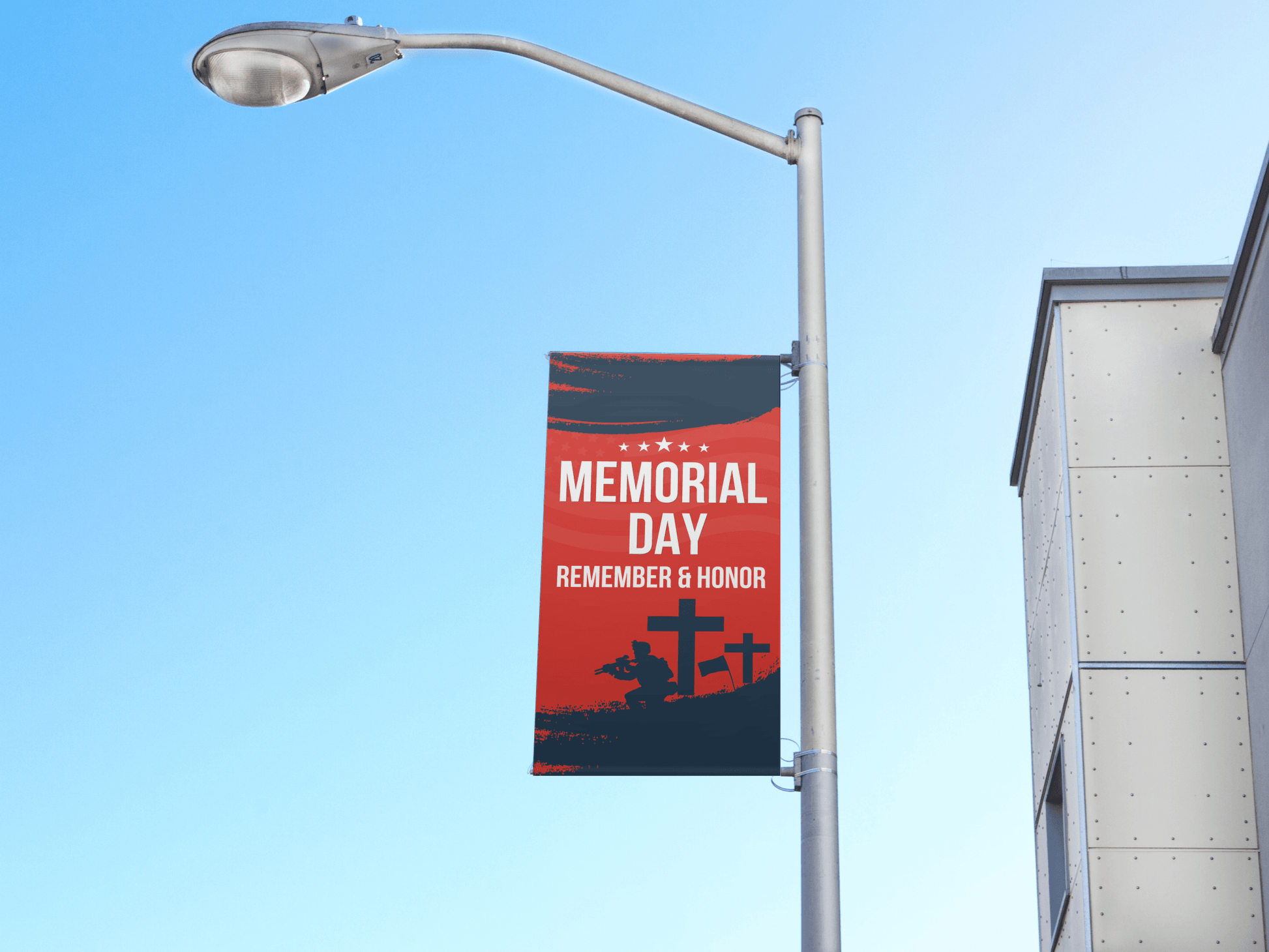 memorial day pole banner