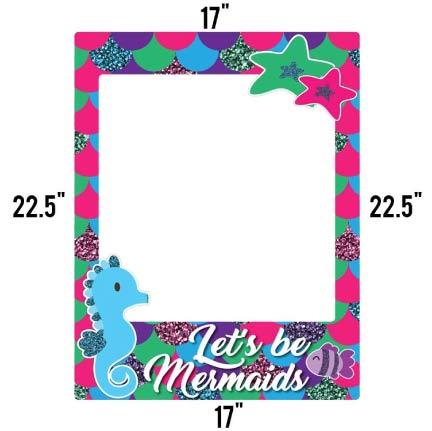 Glitter Mermaid Birthday Photo Booth Frame Prop FREE SHIPPING