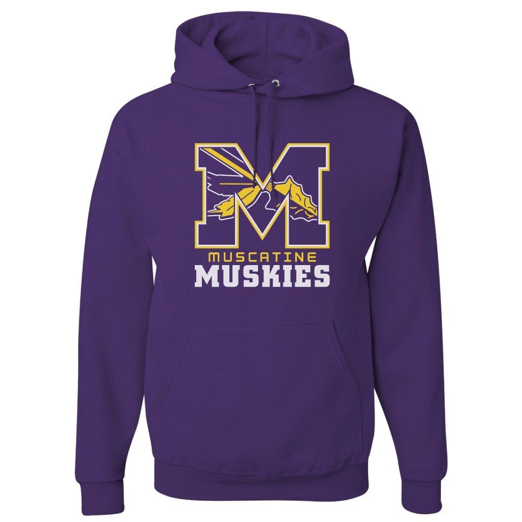 Muscatine High School Muskies Block M Hooded Sweatshirt