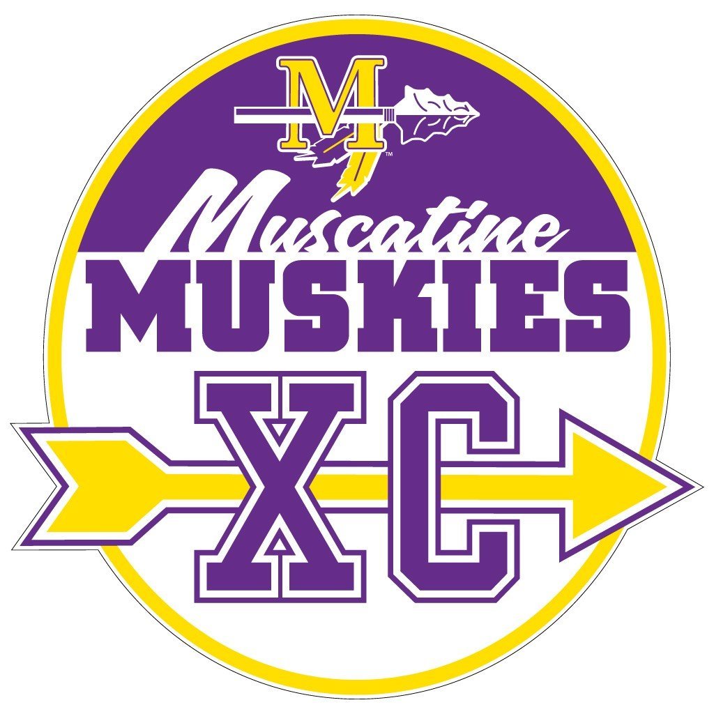 Muscatine High School Muskies Cross Country 7" Shaped Magnet