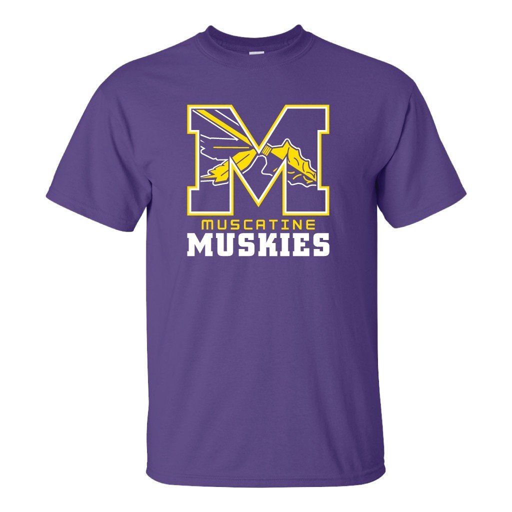 Muscatine High School Muskies Block M T-Shirt