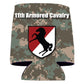 Military 11th Armored Cavalry Can Coolers Set of 6