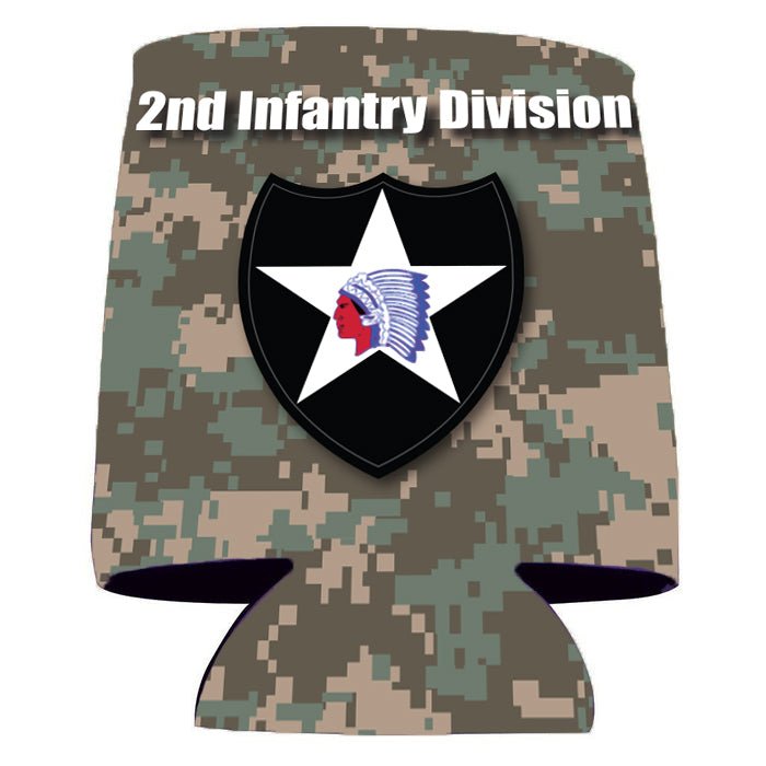 Military 2nd Infantry Division Can Cooler Set of 6