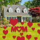 Mother's Day Yard Decoration - Mom & Hearts - Red Corrugated Plastic - FREE SHIPPING