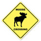 Moose Crossing Sign or Sticker