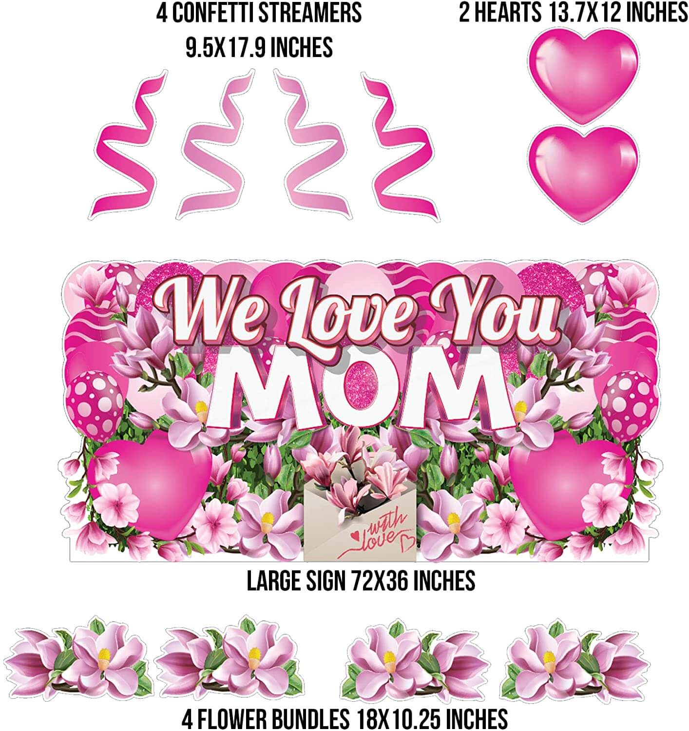 Mother's Day Oversized EZ Yard Cards 11 pc set