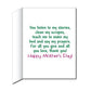 Mother's Day Coffee Cup with Flowers Giant Card - Stock Design - Free Shipping!
